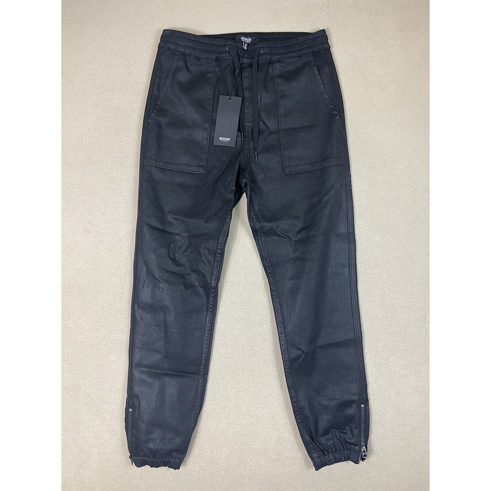 Hudson Pants Womens Small Black Jogger Casual Preppy Tapered Zip Ankle Adult NWT
